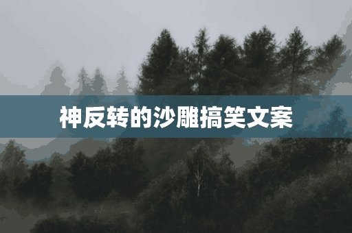 神反转的沙雕搞笑文案(最有趣的神反转的沙雕文案)